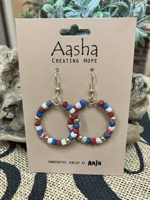 Liberty Cloth Bead Earring