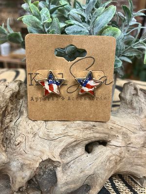 Star Flag Stud Earrings