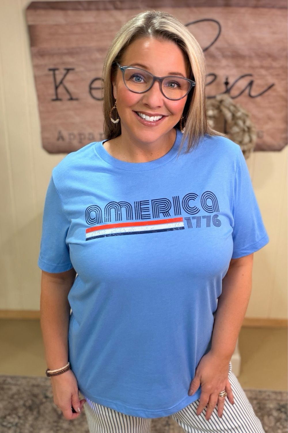 America 1776 Carolina Blue Tee