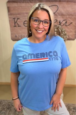 America 1776 Carolina Blue Tee