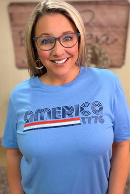 America 1776 Carolina Blue Tee