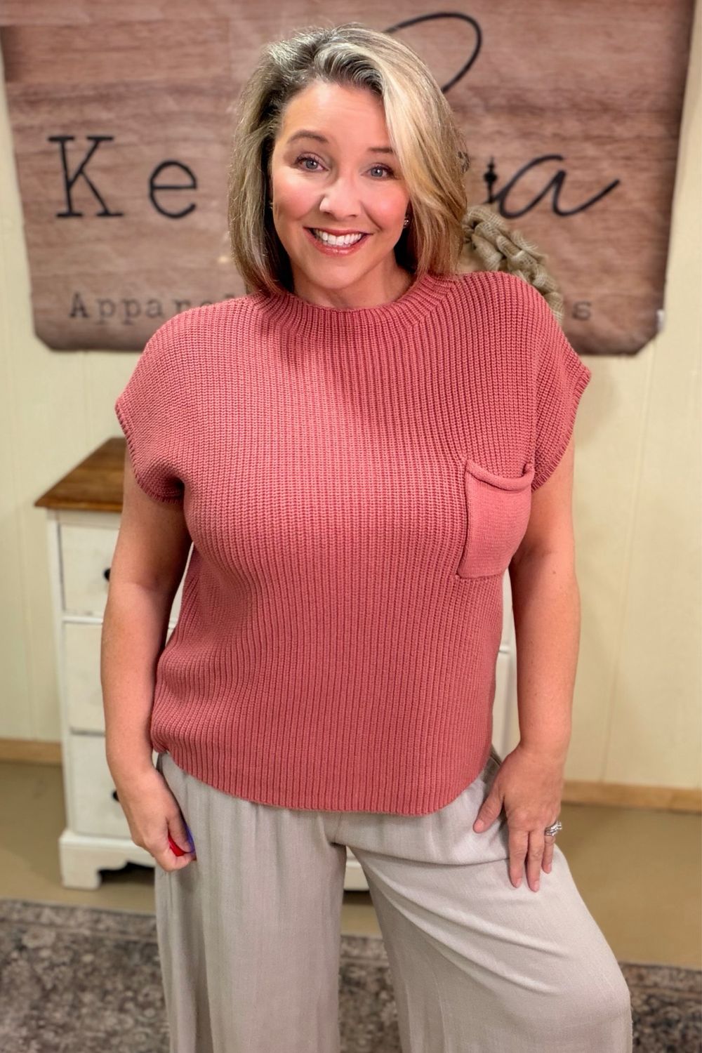 Cotton Mock Neck Sweater