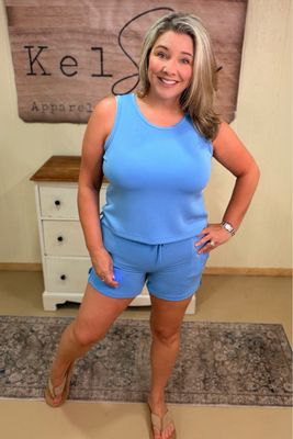 Denim Drift Laguna Tank Short Set Denim Drift Laguna Tank Short Set