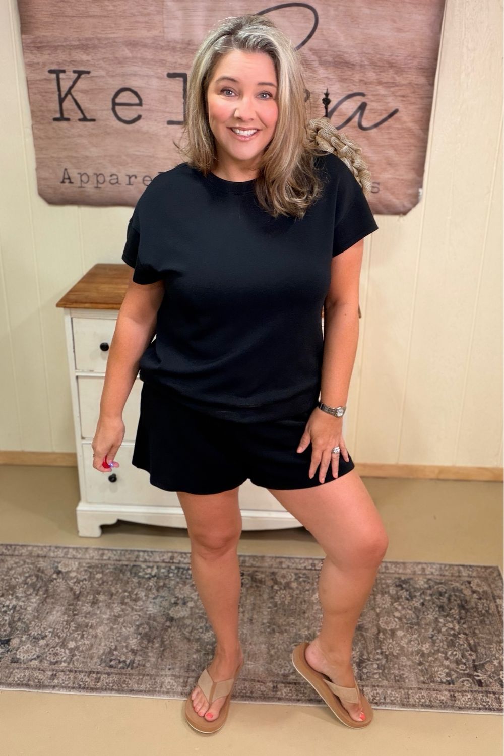 Black Laguna Cloud Short Set