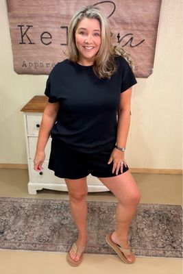 Black Laguna Cloud Short Set