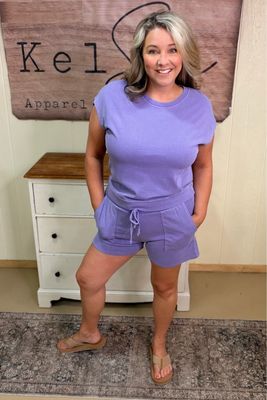 Dusty Purple Cotton Short Set