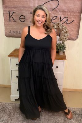 Black Butter Soft Tiered Maxi