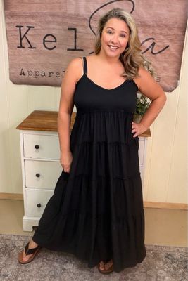Black Butter Soft Tiered Maxi