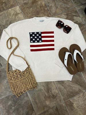 American Flag Sweater