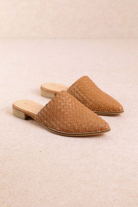 Mi.iM Alice Cognac Woven Mule