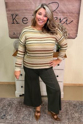 Olive Wideleg Pintuck Ponte Pants Olive Wideleg Pintuck Ponte Pants