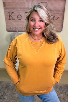 Pigment Dyed Mustard Boardwalk Sweatshirt