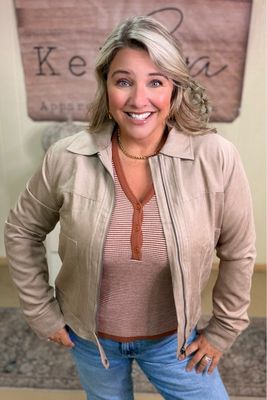 Mocha Suede Feel Lightweight Jacket Mocha Suede Feel Lightweight Jacket