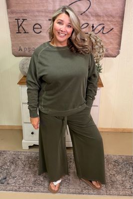 Pigment Dyed Olive Athleisure Set Pigment Dyed Olive Athleisure Set