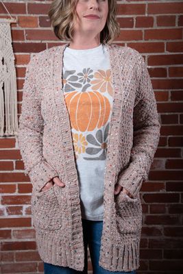 Confetti Oat Chenille Feel Cardigan