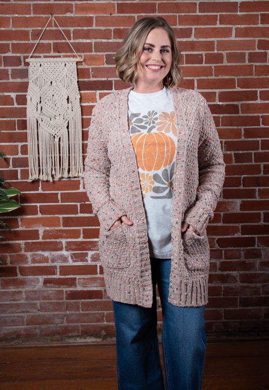 Confetti Oat Chenille Feel Cardigan