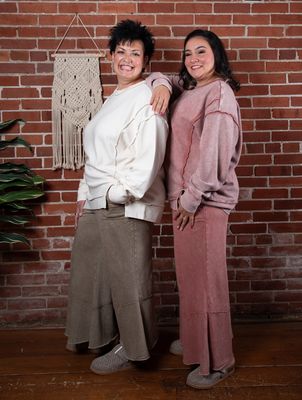 Acid Washed Flare Hem Lounge Pants Acid Washed Flare Hem Lounge Pants