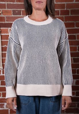 Navy Two Tone Sweater