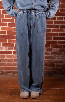 Chambray Wide Leg Pant