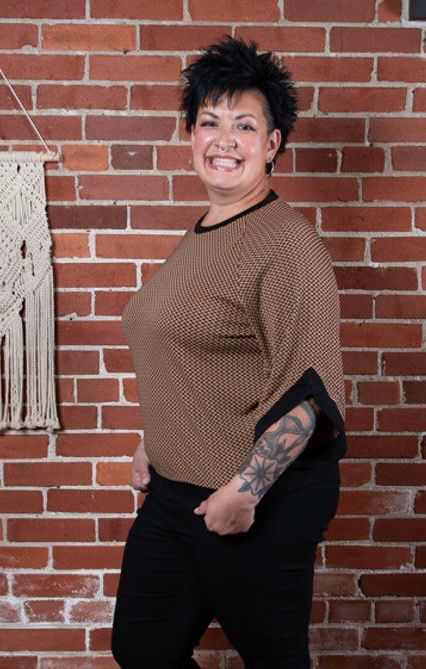 Squash Diamond Weave Textured Top