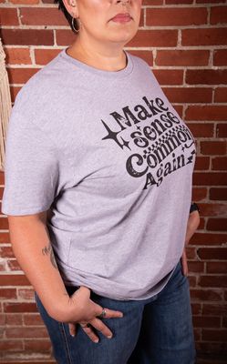 Gray Make Sense Common Graphic Tee