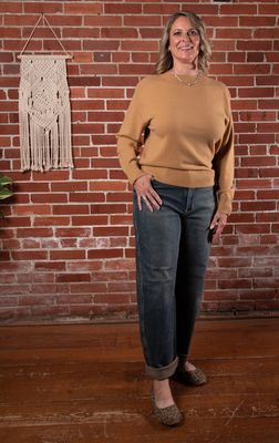 Mustard Ultra Soft Boatneck Sweater