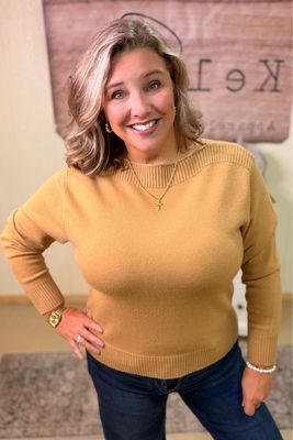 Mustard Ultra Soft Boatneck Sweater