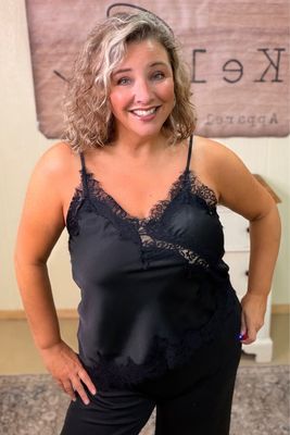 Satin & Lace Asymmetrical Camisole