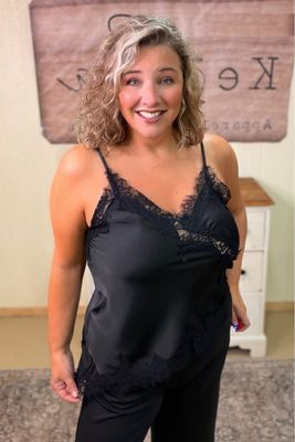 Satin & Lace Asymmetrical Camisole Satin & Lace Asymmetrical Camisole