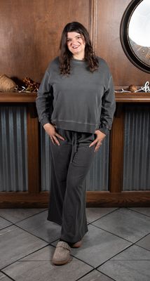 Charcoal French Terry Lounge Set