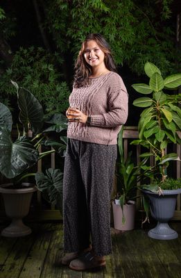 Black Leopard Wide Leg Ankle Pants