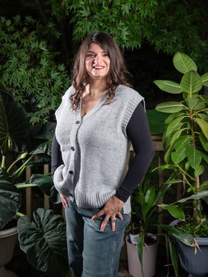 Grey Speckled Sweater Vest