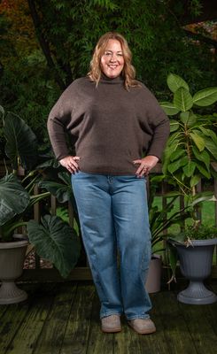 Ash Brown Turtleneck Sweater
