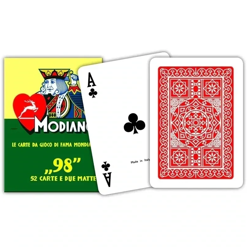 CARTE POKER PLASTIF. MODIANO ROSSE