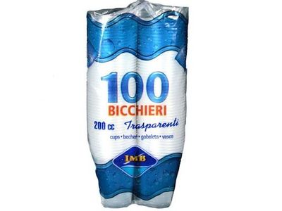 BICCHIERI TRASPARENTI 100PZ