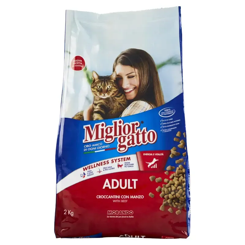 MIGLIOR GATTO CROCCANTINI 2KG MANZO