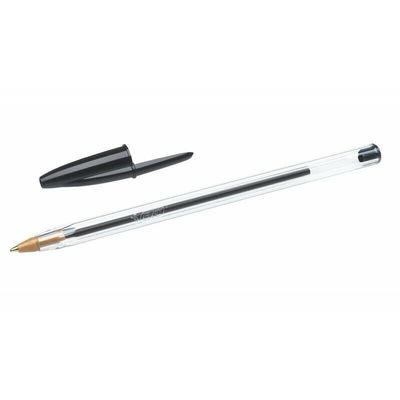 BIC CRISTAL TRASPARENTE NERA