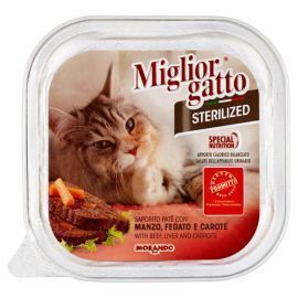 MIGLIOR GATTO STERIL.100GR MANZO FEGATO