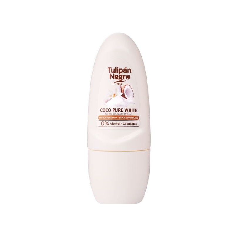 TULIPAN NEGRO ROLL-ON DEODORANT  COCCO PURE WHITE 50ML