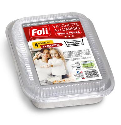 FOLI&#39;CONT.ALLUM.12 PORZ.+COP.PLAST.1PZ