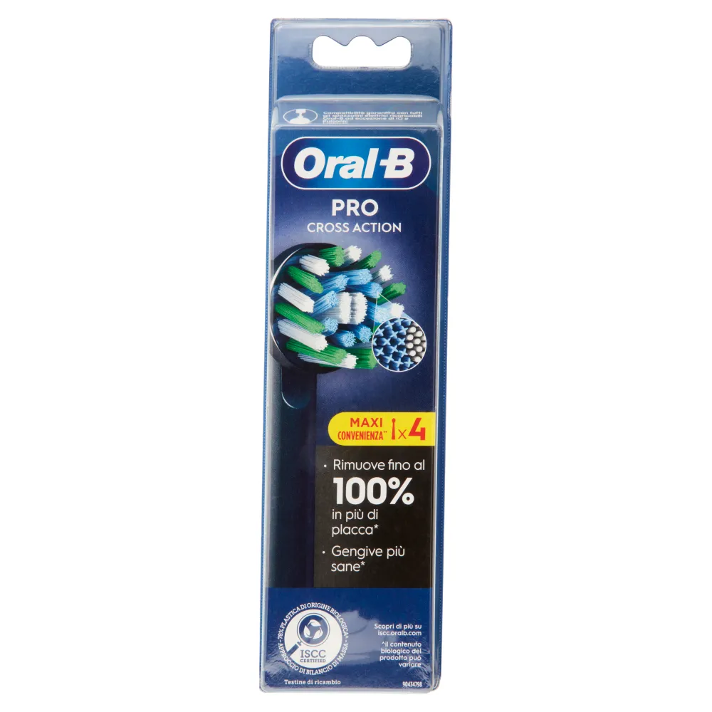 ORAL B TESTINE RICAMBIO PZ4 PRO CROSS ACTION NERO