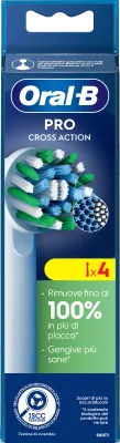 ORAL B TESTINE RICAMBIO PZ4 PRO CROSS ACTION BIANCO