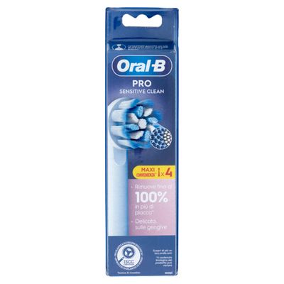 ORAL B TESTINE RICAMBIO PZ4 PRO SENSITIVE CLEAN BIANCO