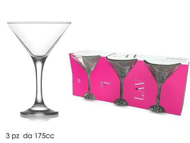 BICCHIERI COCKTAIL PZ 3