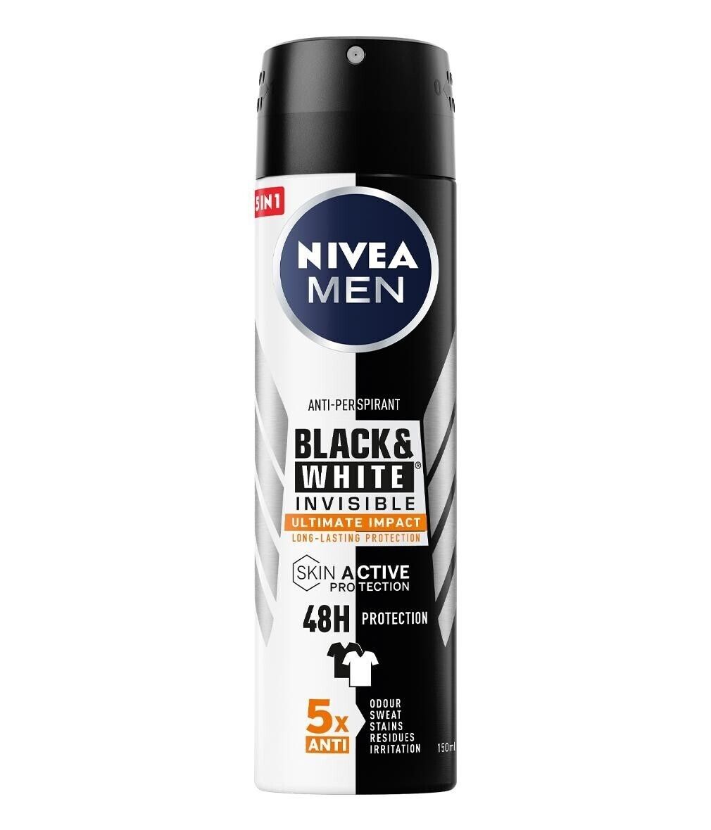 NIVEA DEO SPRAY MEN 150ML B&amp;W INVISIBLE