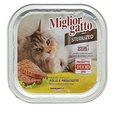MIGLIOR GATTO STERIL.100GR POLLO PROSCIU