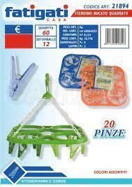 STENDINO BUCATO QUADRATO 20 PINZE