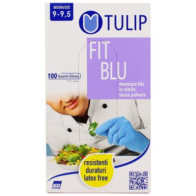 TULIP GUANTI NITRILE PZ100 BLU XL