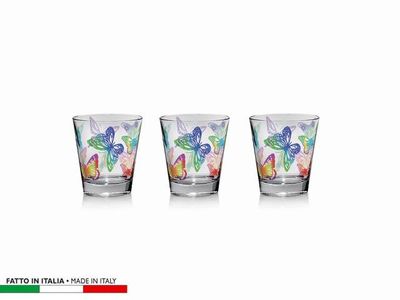 BICCHIERE FARFALLE CC85 PZ3