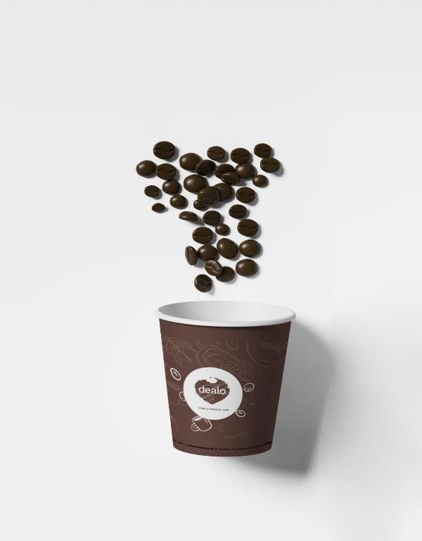 DEALO BICCHIERI CARTA CAFFE&#39;50PZ MARRONE